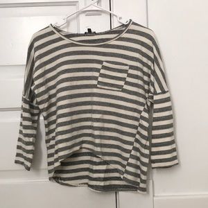 Black and white striped sweater